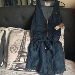 Denim romper